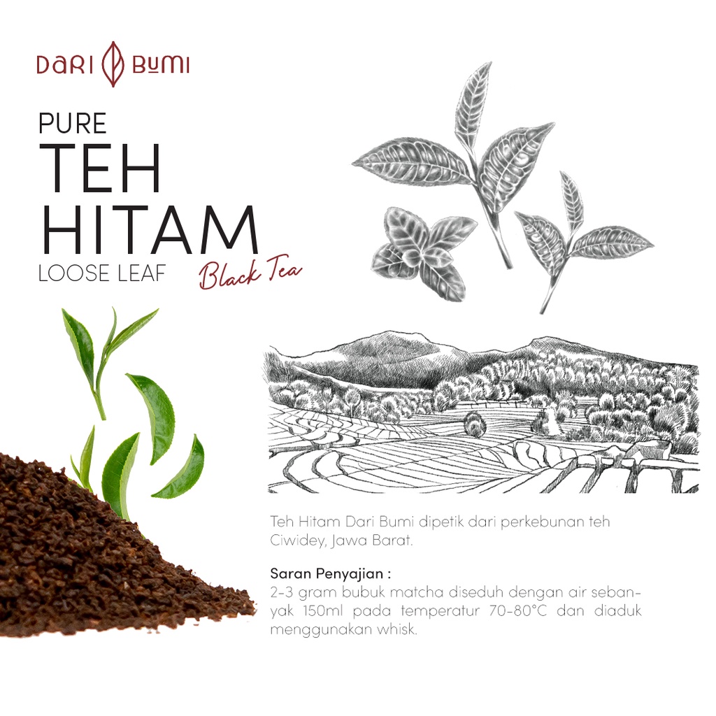 Teh Hitam Murni 25 gr Dari Bumi Blacktea Premium