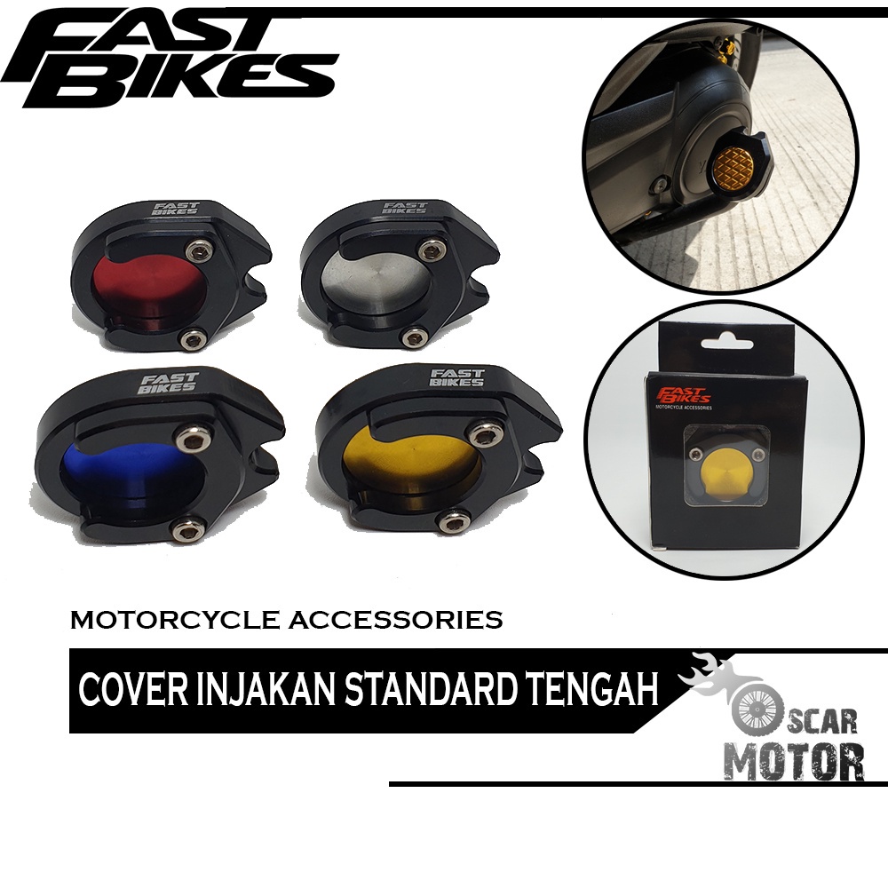 SEPATU PIJAKAN STANDAR TENGAH CNC NMAX COVER TAPAK KUDA FASTBIKES motor