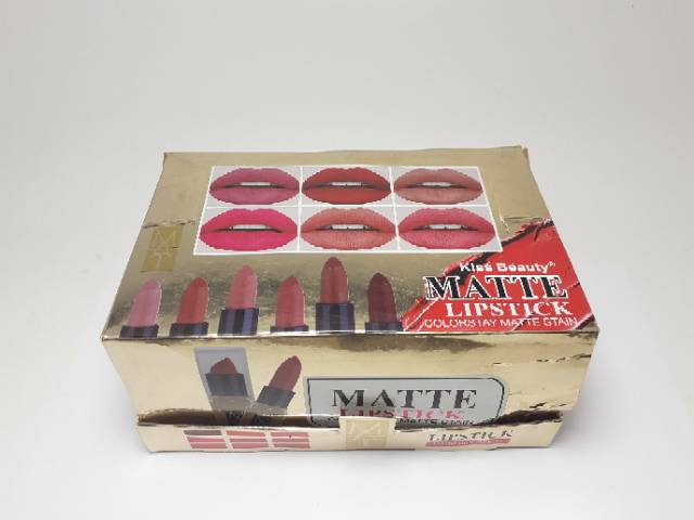 LIPSTIK MATTE KISS BEAUTY NO.35527 LUSINAN