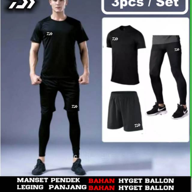 Paket hemat baju celana DAIWA kaos mancing celana mancing Jersey mancing daiwa dalaman