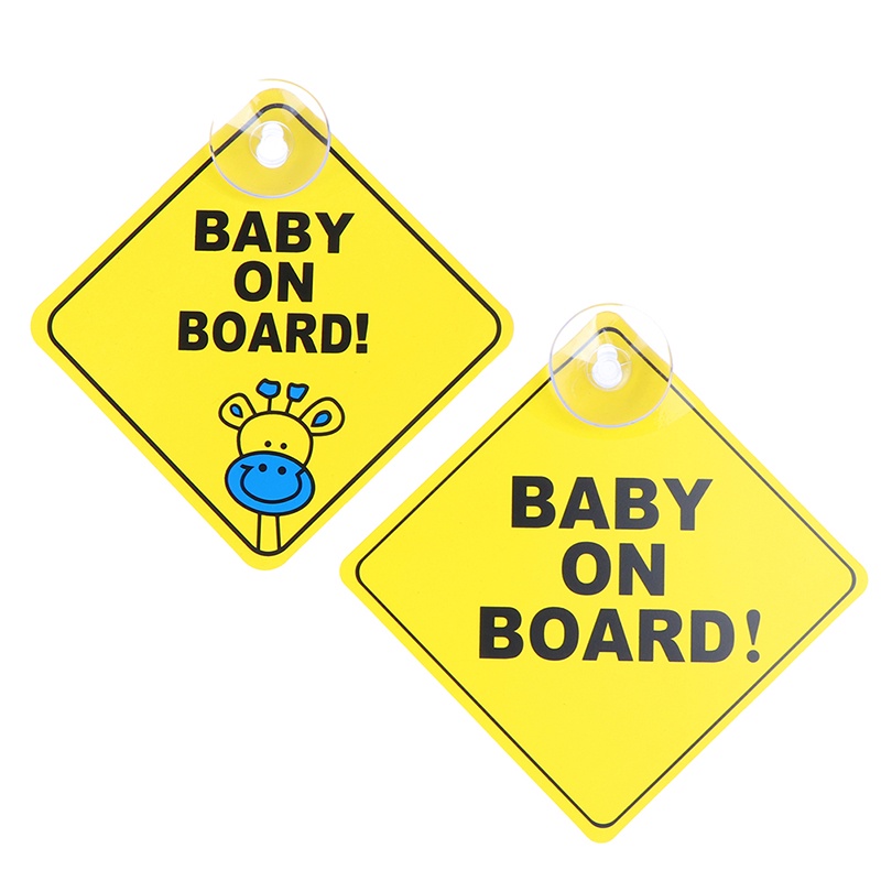 Stiker Reflektif Tulisan Baby On Board 12cm Untuk Kaca Jendela Mobil