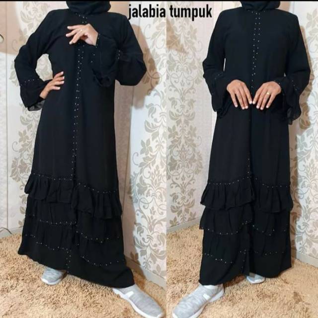 Abaya jalabia Tumpuk susun rempel 3,gamis murah ,By kanza colletoon