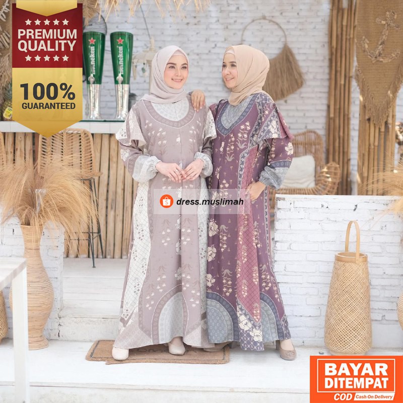 ASMA DRESS / DRESS KONDANGAN HIJAB / DRESS PESTA MUSLIM / GAMIS KONDANGAN WANITA MODERN