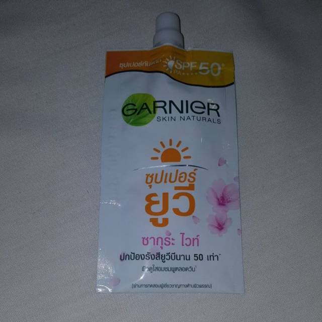 New 100 Ori Garnier Skins Natural Sakura White Super Uv Spf 50 Pink Color 7 Ml Thailand Shopee Indonesia