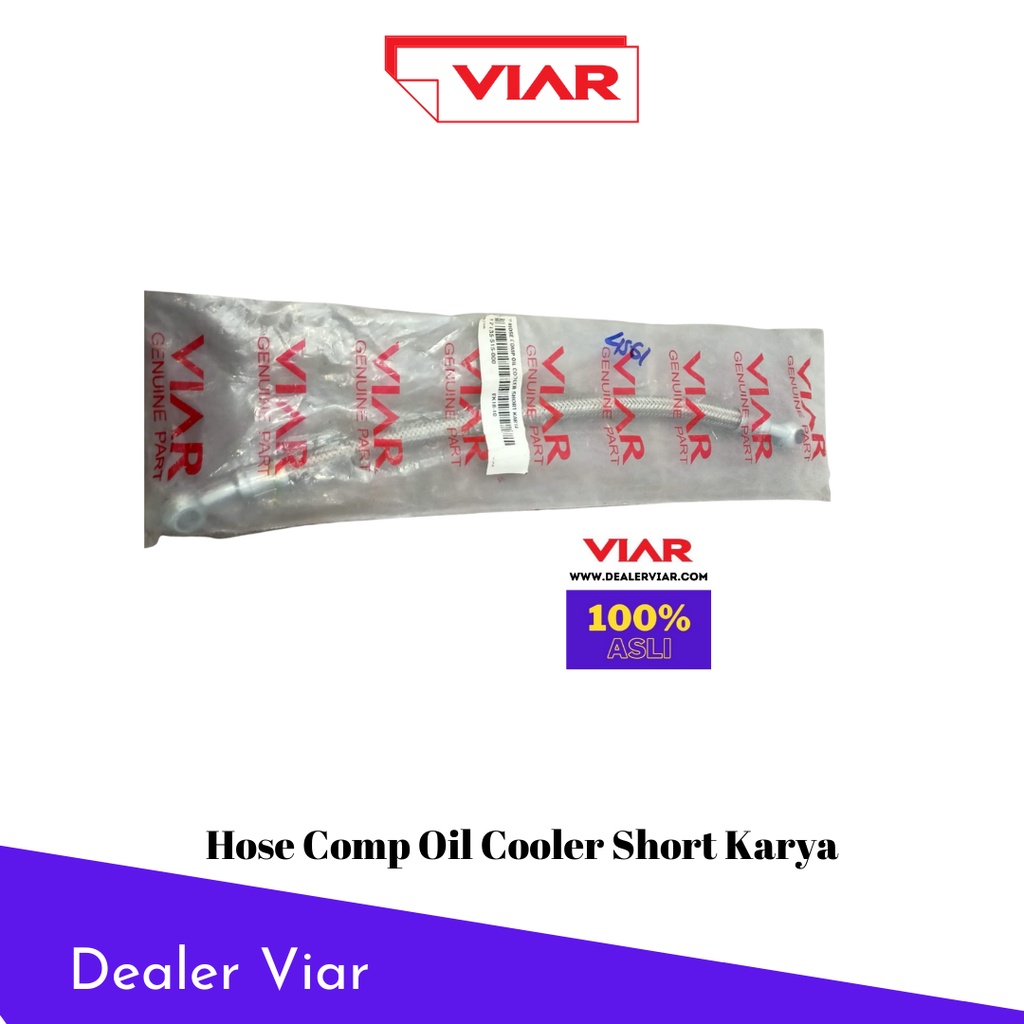 Spare Part Viar Selang oli elastis type pendek EK18-9 Original (Y-HOSE COMP OIL COOLER SHORT KARYA)