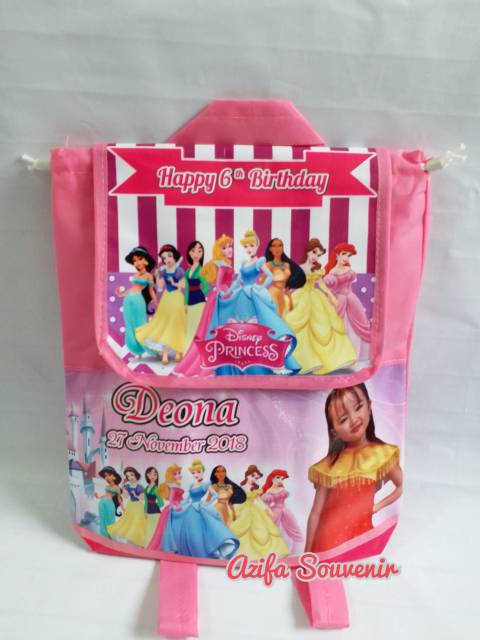 Tas / Goodie Bag Souvenir Ulang Tahun / Ultah Anak  Ransel Banner Custom-4