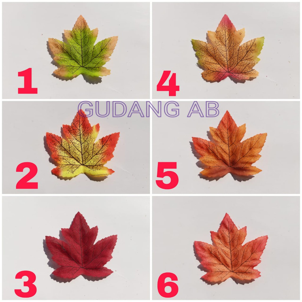 DAUN MAPLE B8136 DAUN ARTIFICIAL DEKORASI RUMAH DAUN PALSU