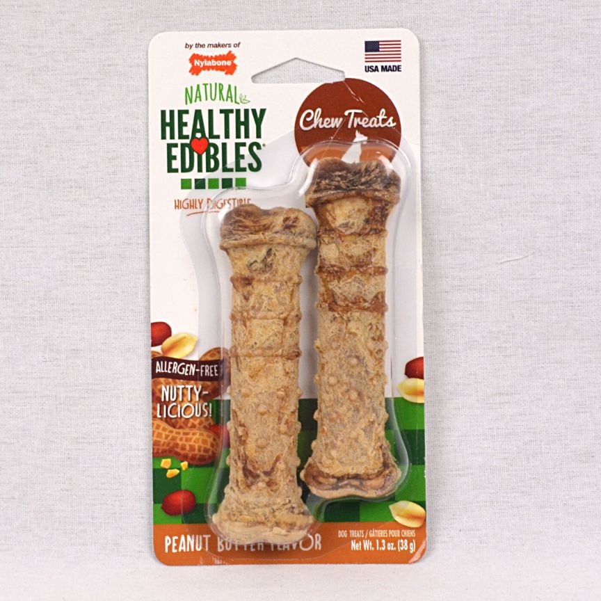 

NYLABONE Snack Anjing Healthy Edibles Peanut Butter PETITE 2pcs