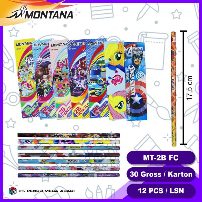 Pensil M2000. Pensil karakter (1 pack =12 pcs)