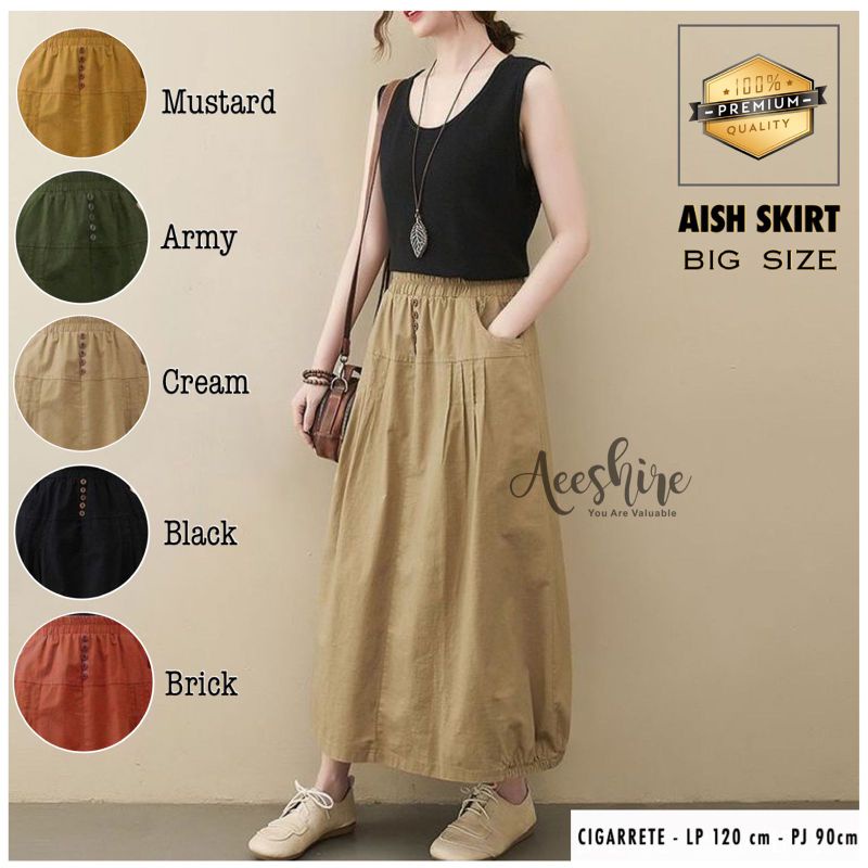 KOREAN SKIRT BIG SIZE PREMIUM MODEL TERBARU