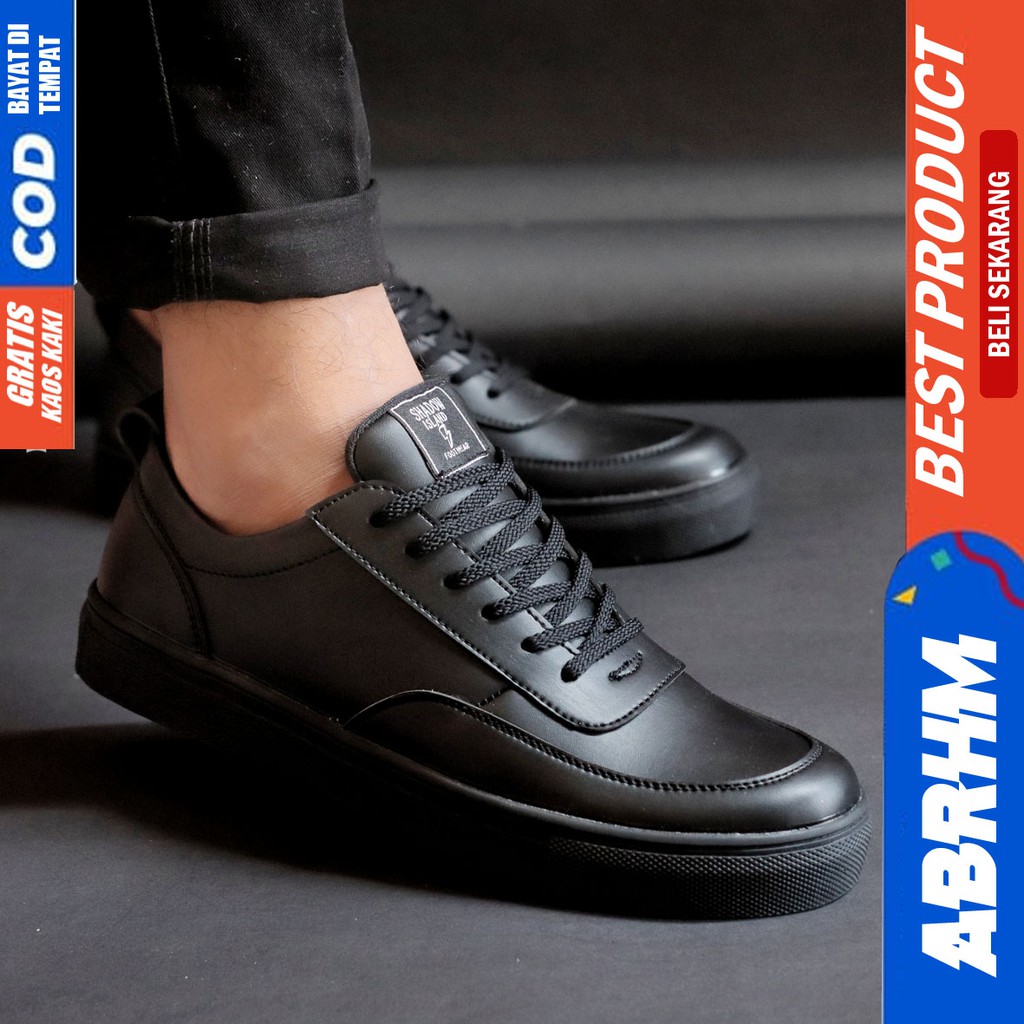 ABRHM x WRG -Sepatu Casual Kasual Sneakers Pria Kulit Pu/Cowok/Men Lokal Ori Original Footwear Sepatu Kasual Kerja kuliah Kondangan Gaya Santai Keren Kekinian