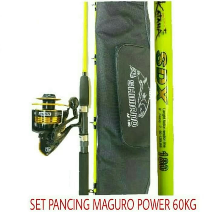 Set Pancing Laut Terbaru Maguro Avengers Joran Fiber 180 Kekuatan 60kg