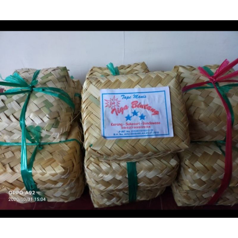 

Tape Manis Cap 3 Bintang Asli Bondowoso (harga per besek)