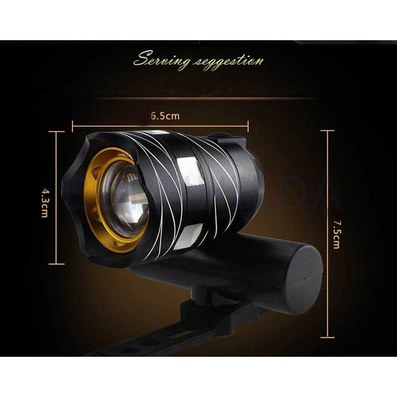 Lampu Sepeda LED Chargerable Zoomable Bicycle burnhilda