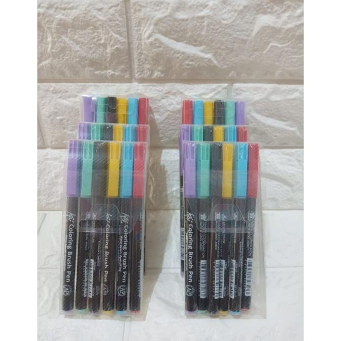 

(BISA COD) Sakura Koi Coloring Brush Pen Set 6 Warna CUCI GUDANG Kode 1349