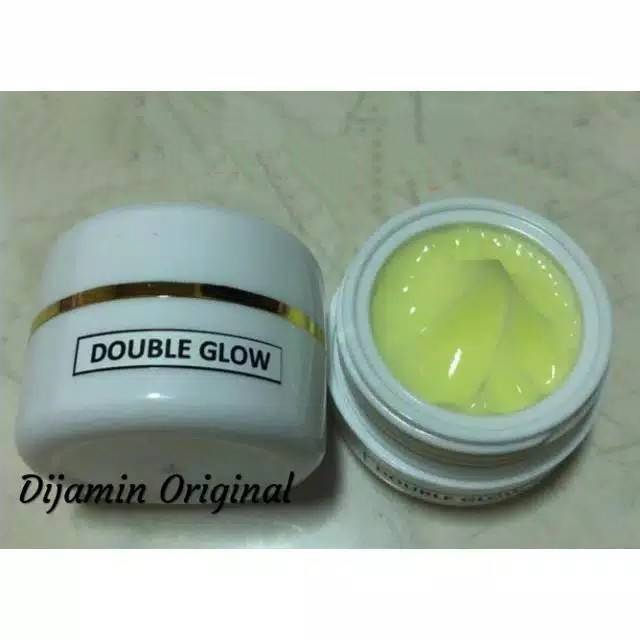 Doubel Glow Gel Cream - krim malam pemutih / flek sedang dan efek glowing kulit berminyak