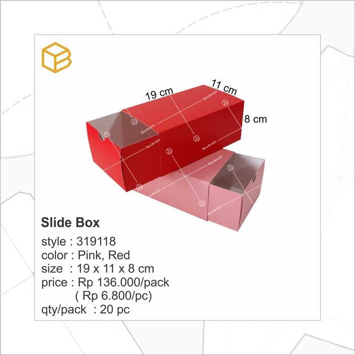 

Jual 319118 | box. souvenir. cake box. packing box. sliding box. - Merah Muda Berkualitas