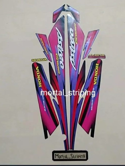 Stiker Striping Lis Les Bodi Motor Honda Astrea Grand tahun 1997