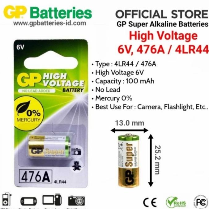 '+'+'+'+] Baterai GP 476A 4LR44 ALKALINE 6V batre batrei battery 4AG13 A544