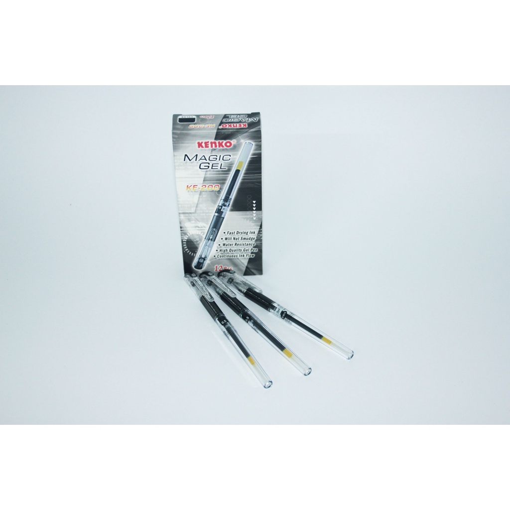 

Pulpen / Ballpoint Gel Pen Kenko KE-200 Magic Gel Warna Hitam