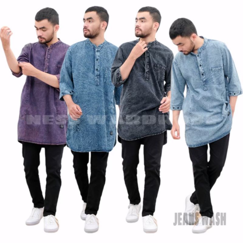 KOKO KURTA JEANS SANDWASH PREMIUM | FASHION MUSLIM YANG LAGI TREND