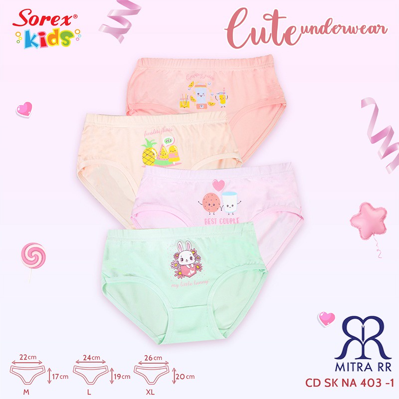 SOREX KIDS GIRL SK NA403 NA470 NA450 - CD CELANA DALAM SEGITIGA ANAK CEWEK PEREMPUAN