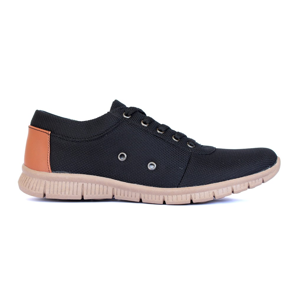 Jual Sepatu Sneakers Kasual Pria Frandeli Footwear - Brian Black ...