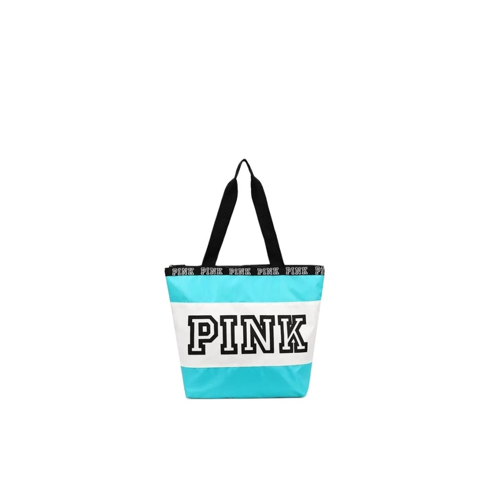 SANSURBAGS Tote Bag Wanita Kanvas Murah Logo Pink - Fashion Korea Bisa Bayar Ditempat (COD)