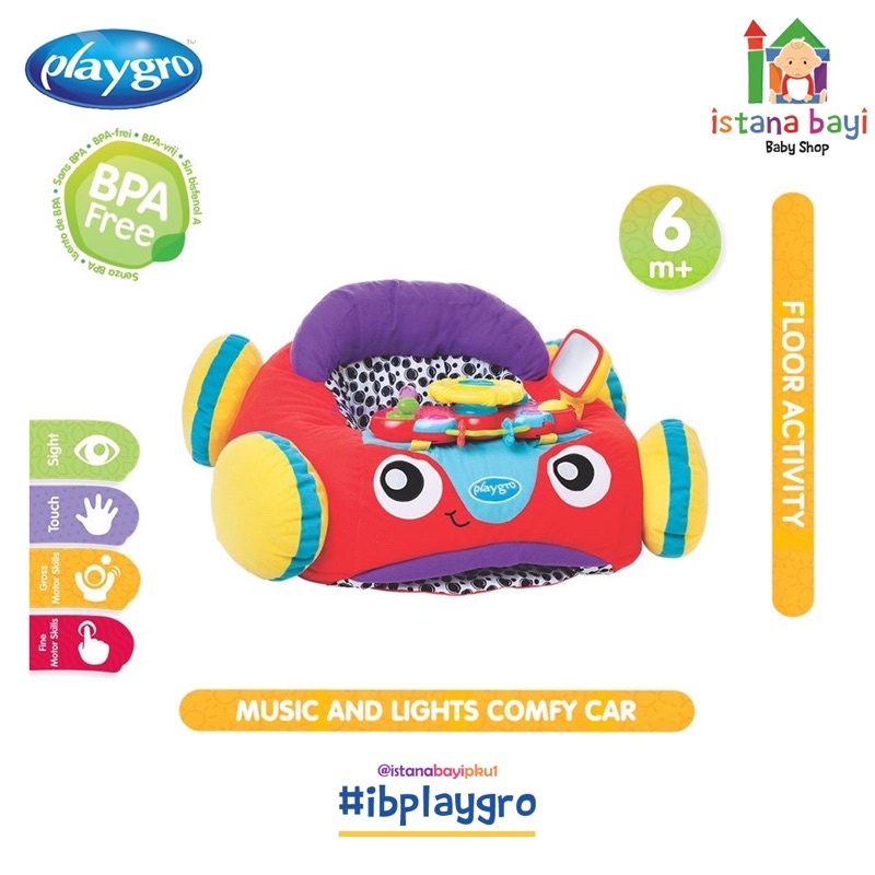 Playgro Music And Lights Comfy Car - Mainan anak