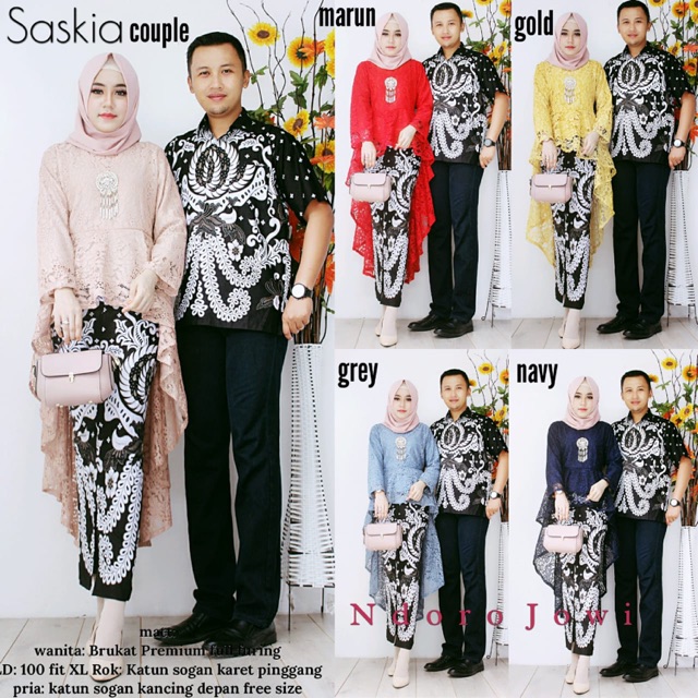 Sarimbit Batik Brokat Saskia Couple