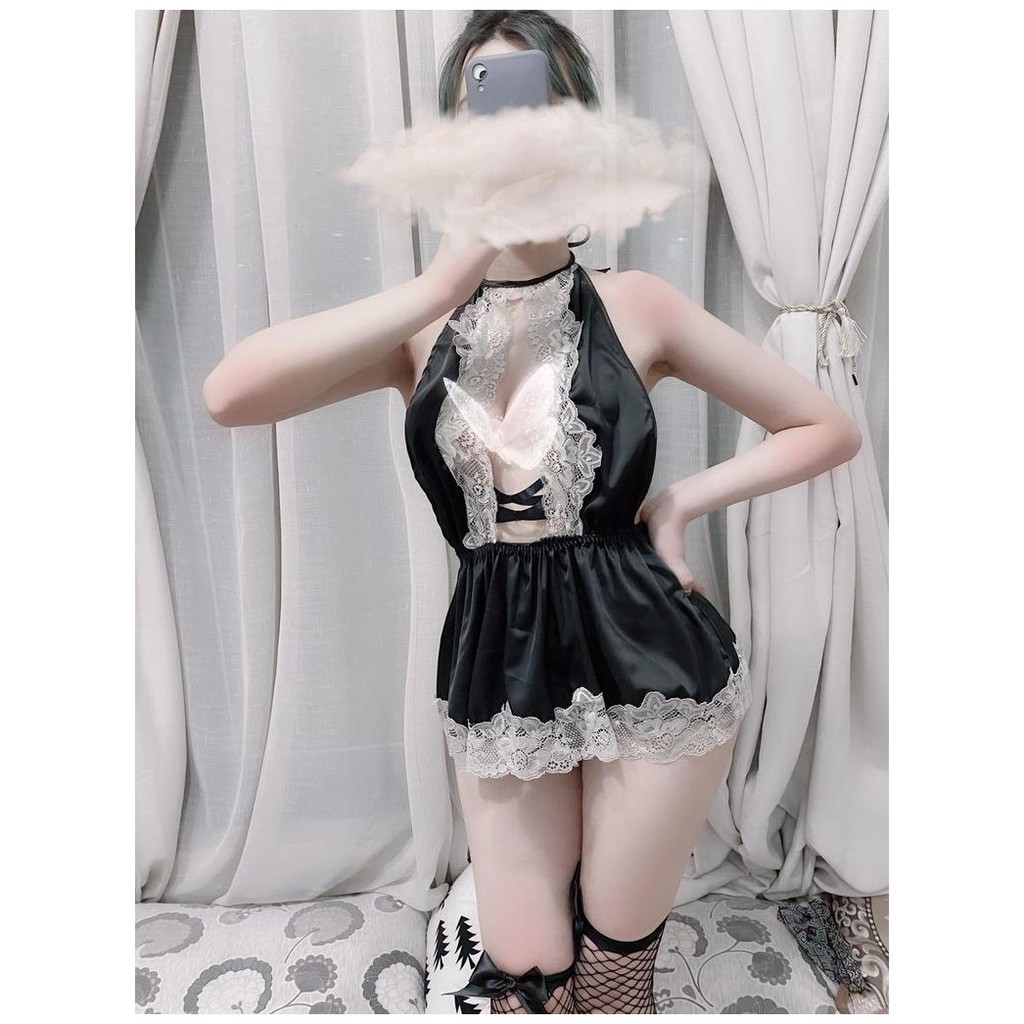 LI-34 lolita maid pelayan sexy lingerie baju tidur wanita seksi cosplay