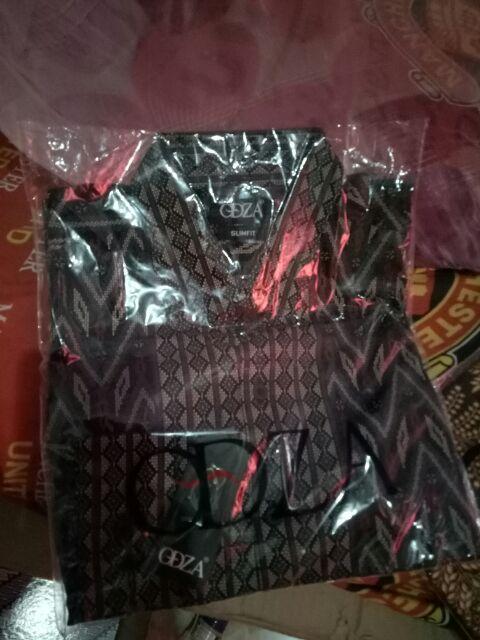 Odza Batik Lengan Panjang Pria Baju Kemeja Pria Modern Batik Katun Solo