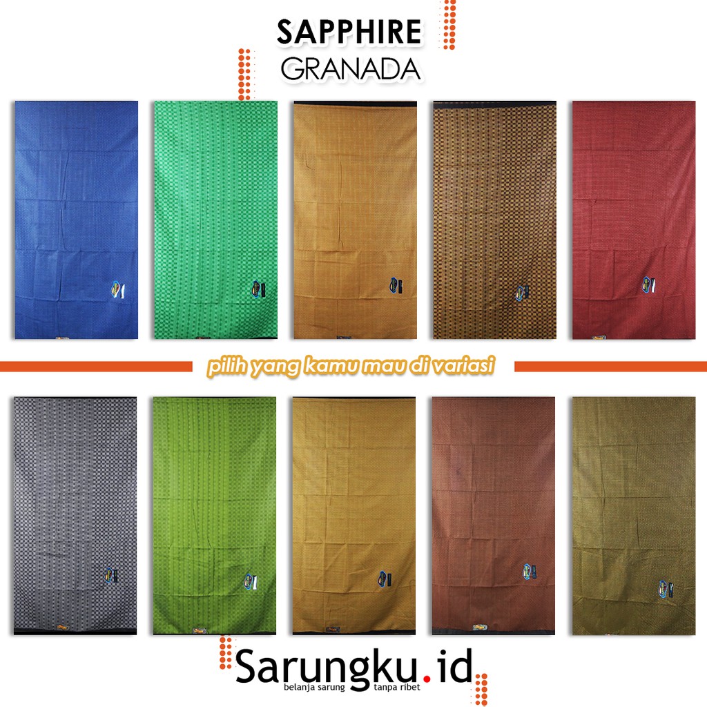 SARUNG SAPPHIRE MOTIF GRANADA