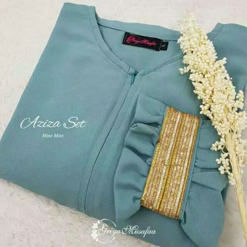 Gamis Aziza Set free Cadar Tali Original By Griya Musafa