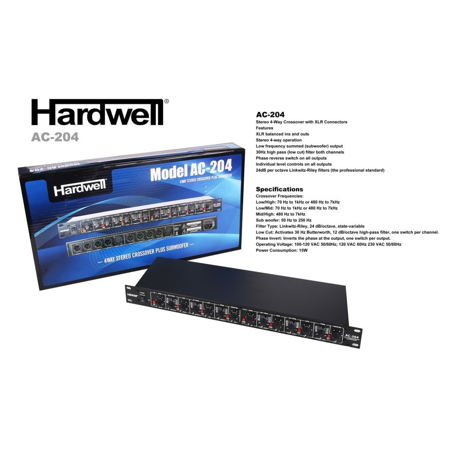 Crossover Stereo HARDWELL AC204 Crossover hardwell ac 204 original crosover hardwell ac204