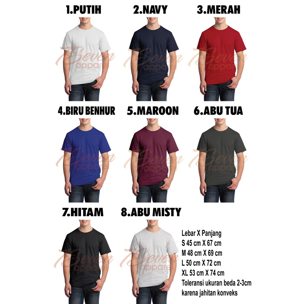 KAOS OBLONG COMBED 30s