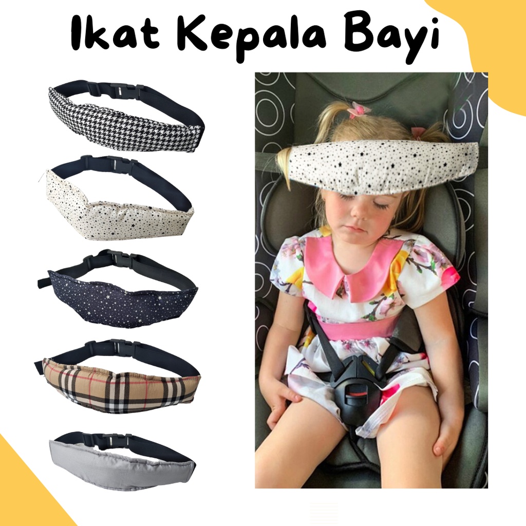 Tali Kepala Bayi Saat Tidur di Mobil dan Stroller bahan Katun Jepang Elastis bisa Melar head belt support car seat carseat stroller Ikat penyangga sabuk