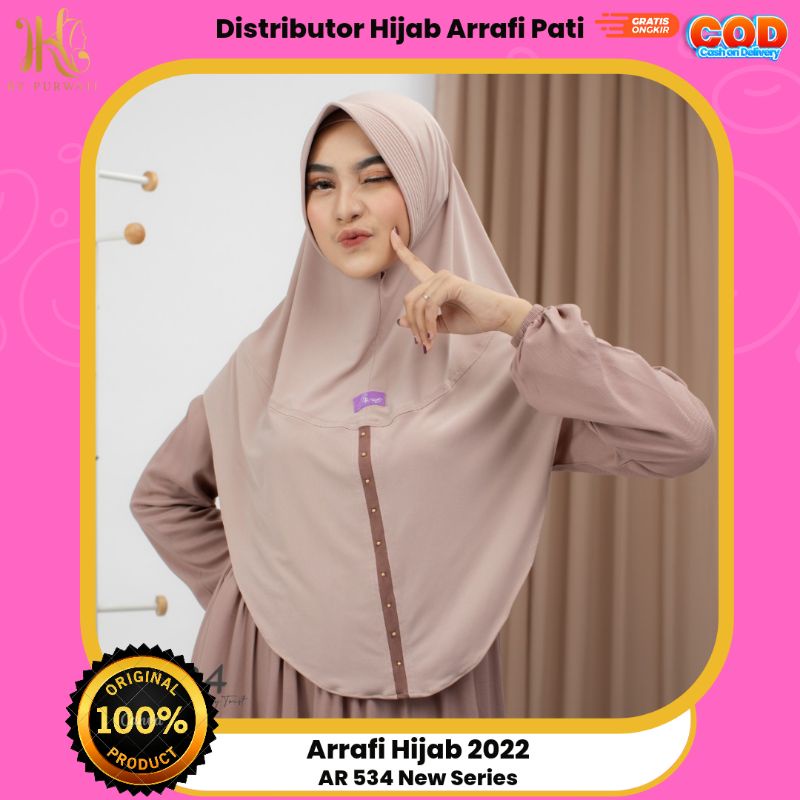 Arrafi Jilbab Hijab Kerudung Bergo Instan Ar 534 Terbaru Terlaris 2022 Bisa Cod Distributor Hijab Ar