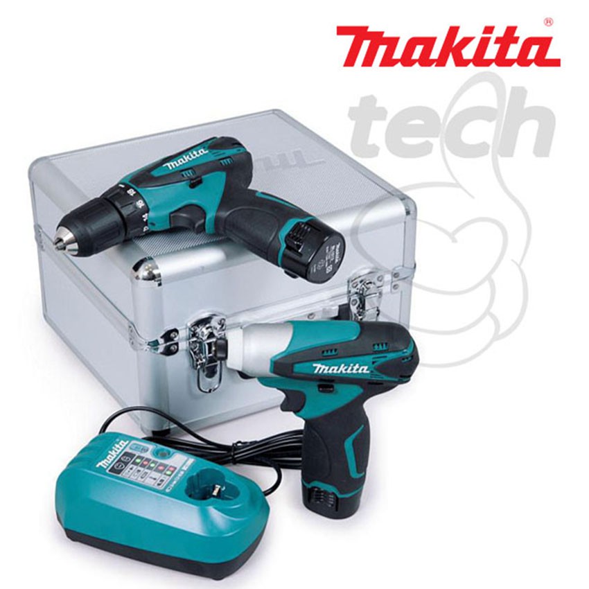 Mesin Bor Obeng Baterai / Cordless Impact Driver Drill Makita LCT204 LCT 204 / TD090D + DF330D