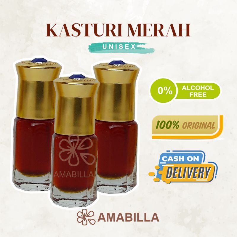 Parfum Aroma KASTURI MERAH Original Non Alkohol 3ml 6ml 12ml Parfum Original Bibit Parfum Murni KAST