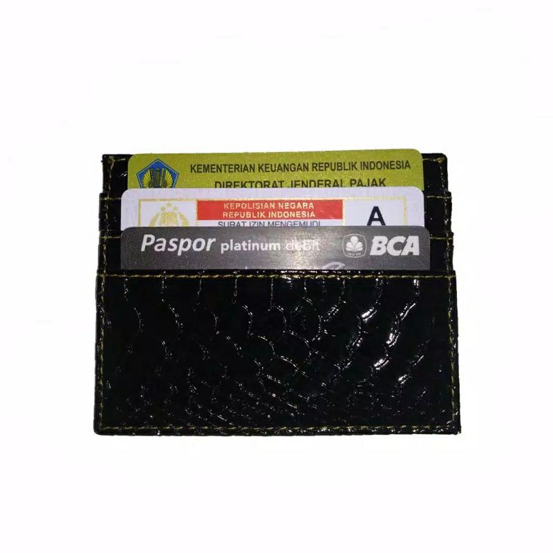 MEIMEISHOP CARD HOLDER CROCO 6 SLOT + 1 SLOT MONEY DOMPET KARTU MEWAH TERMURA