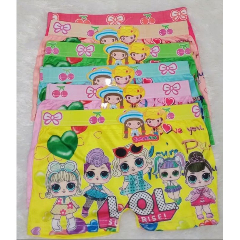 6 PCS BOXER ANAK CEWEK CANTIK BOXER ANAK MURAH BOXER ANAK KARET BESAR