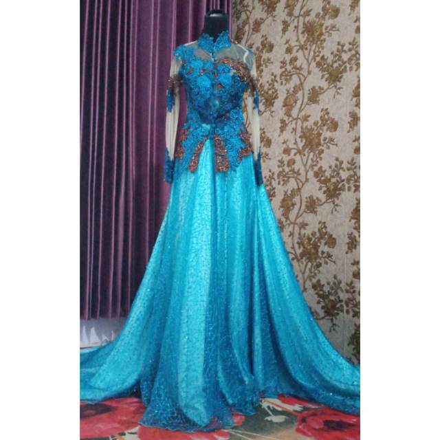 Gaun pengantin frozen ice blue