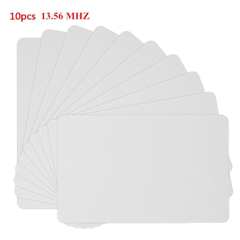 Gro 10PCS 13.56MHZ Contactless Putih PVC Card Kartu IC Frekuensi Tinggi Kartu RFID