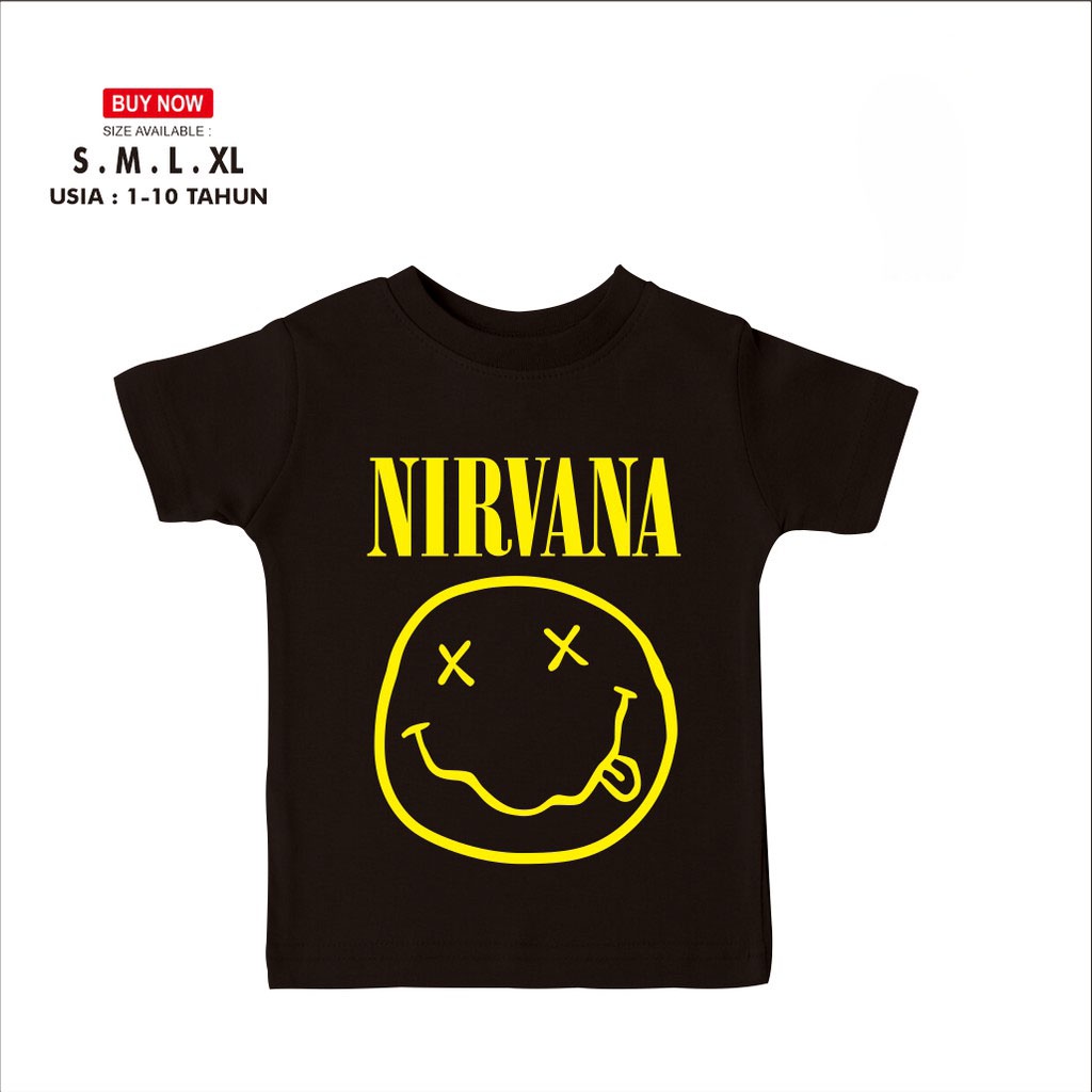 kaos anak nirvana / baju anak musik nirvana