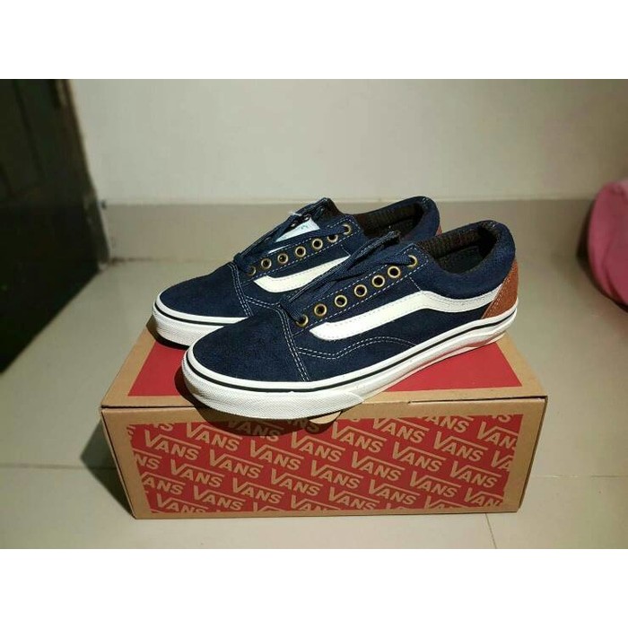 Ready  Sepatu Vans Old Skool Baja Navy Sneakers Casual Skateboard BMX