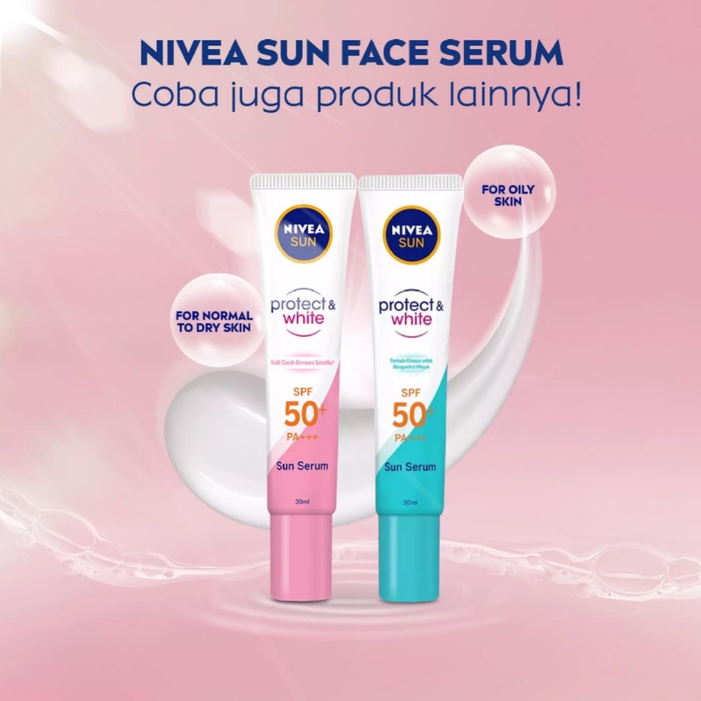 Nivea Sunscreen Sun Protect Series / Daily Protection Face Instant Aura Oil Control Protect Serum SPF 50+ | SPF 30