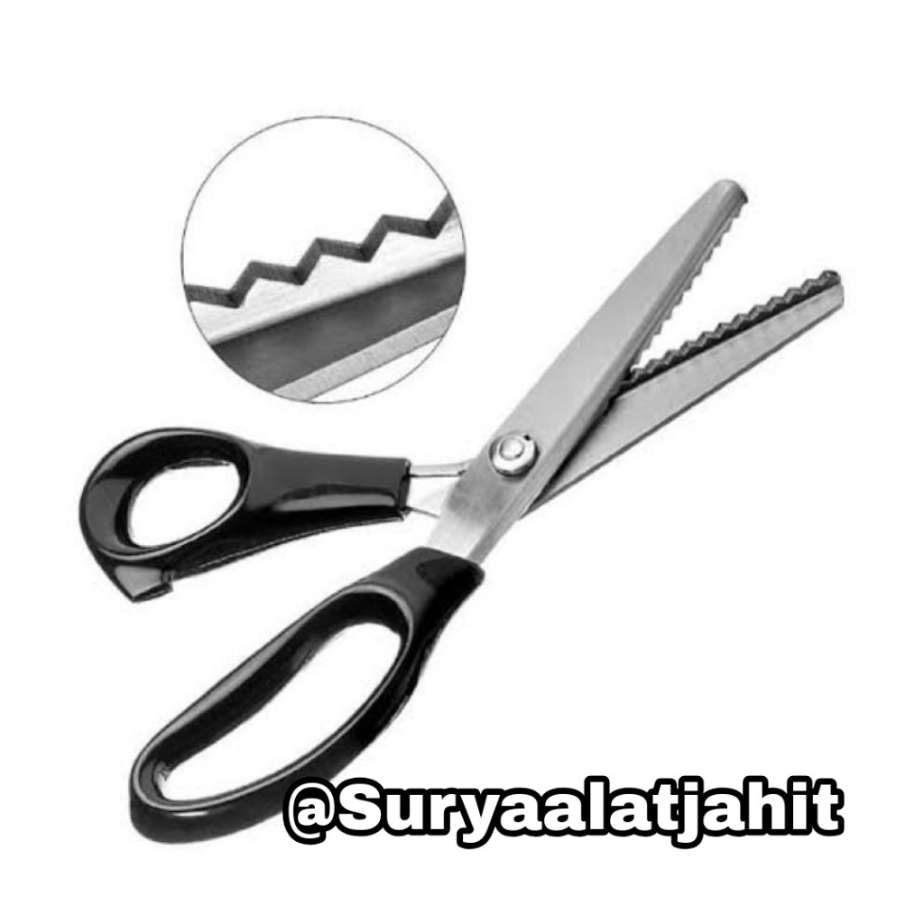 Gunting ZigZag (gelombang) Pinking Niken 235mm 9,2&quot; Stainless Steel =rp.72.500/1pcs