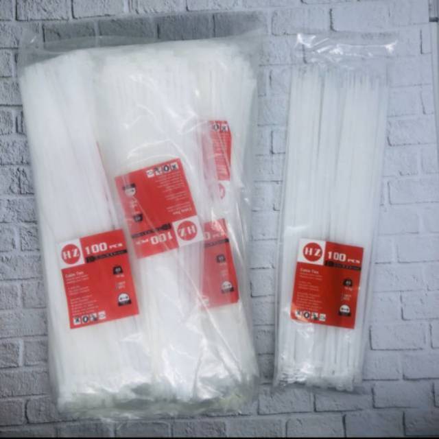 HZ cable ties 3,6 x 300 - Putih / Hitam