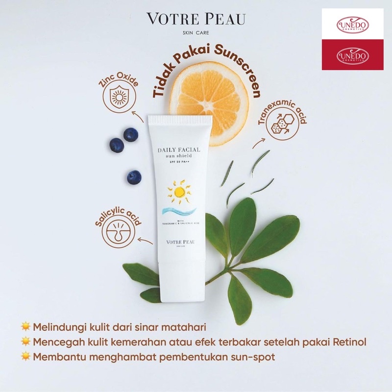 Votre Peau Skincare Daily Sunscreen Sun Shield 30ml